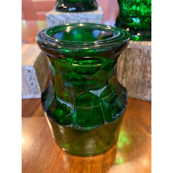 Vintage Viking Georgian Emerald Green Rocks Glasses. - Picture 8 of 10